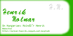 henrik molnar business card